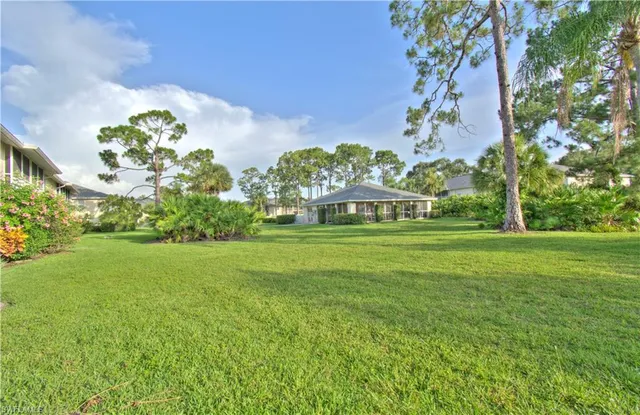 an outdoor view with patio