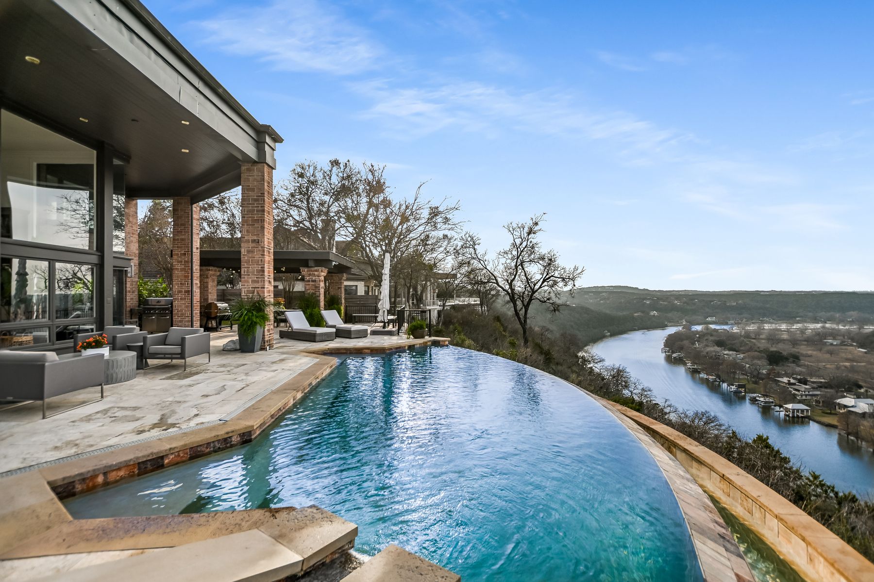 78 Pascal Lane Austin, TX 78746 - Photo 20 of 20 Pool and expansive views of Lake Austin and the hills of Austin.