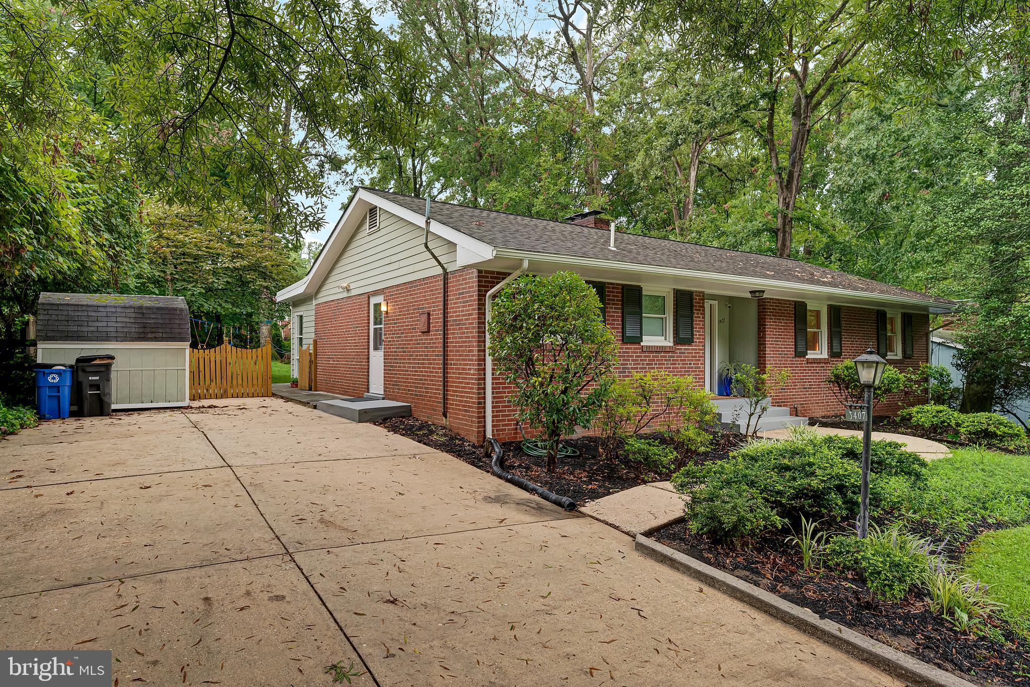 3407 Cool Spring Road Hyattsville, MD 20783 - Photo 3 of 32 Side Exterior with Huge Driveway and Shed