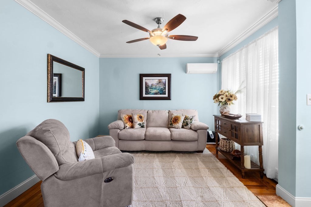 344 Anthony Street Fall River, MA 02721 - Photo 16 of 40 a living room with furniture and a ceiling fan