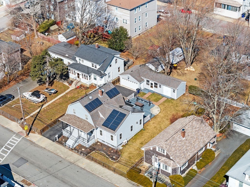 344 Anthony Street Fall River, MA 02721 - Photo 40 of 40 an aerial view of multiple houses with yard