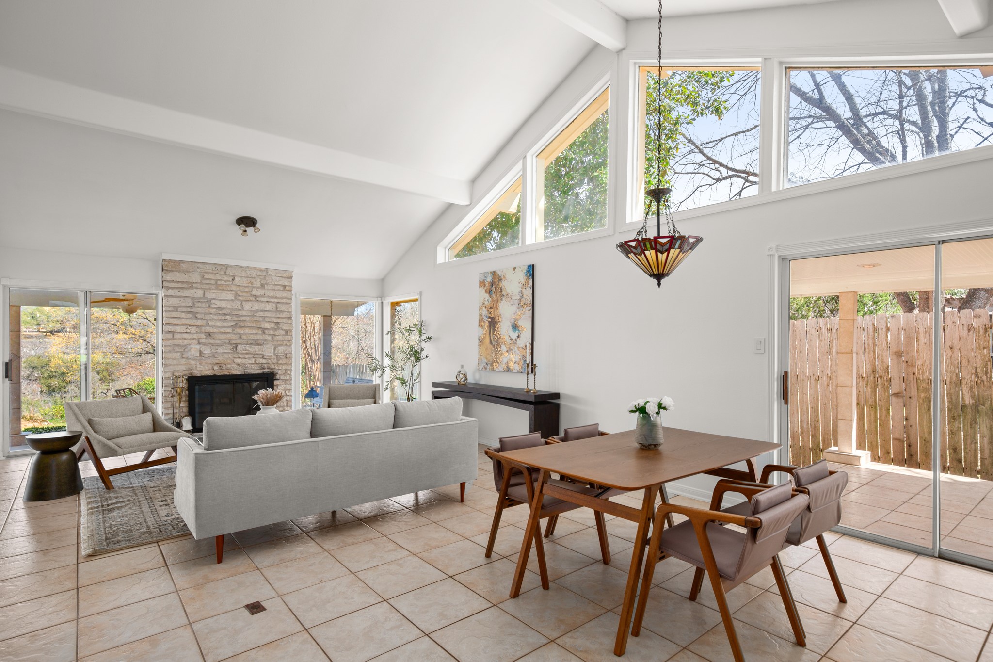 209 Ridgecrest Road Georgetown, TX 78628 - Photo 17 of 40 The centrally located dining area offers space for casual meals or gathering for game nights, perfect for entertaining.