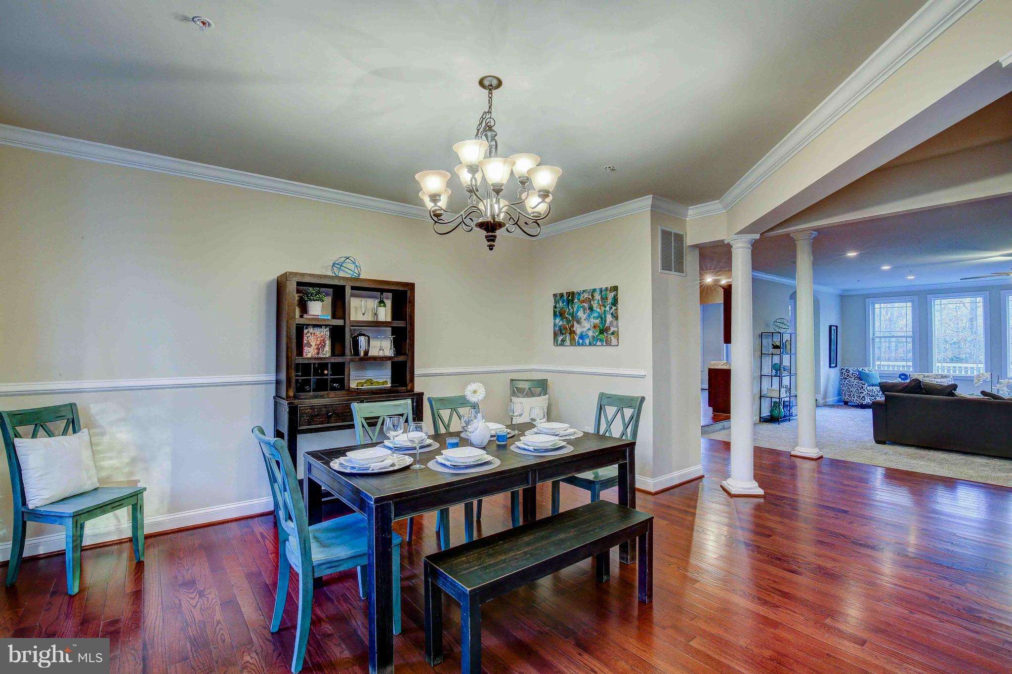 19120 Aquasco Road Brandywine, MD 20613 - Photo 21 of 63 Formal Dining Room-13.5 x 15-hardwoods-chandelier
