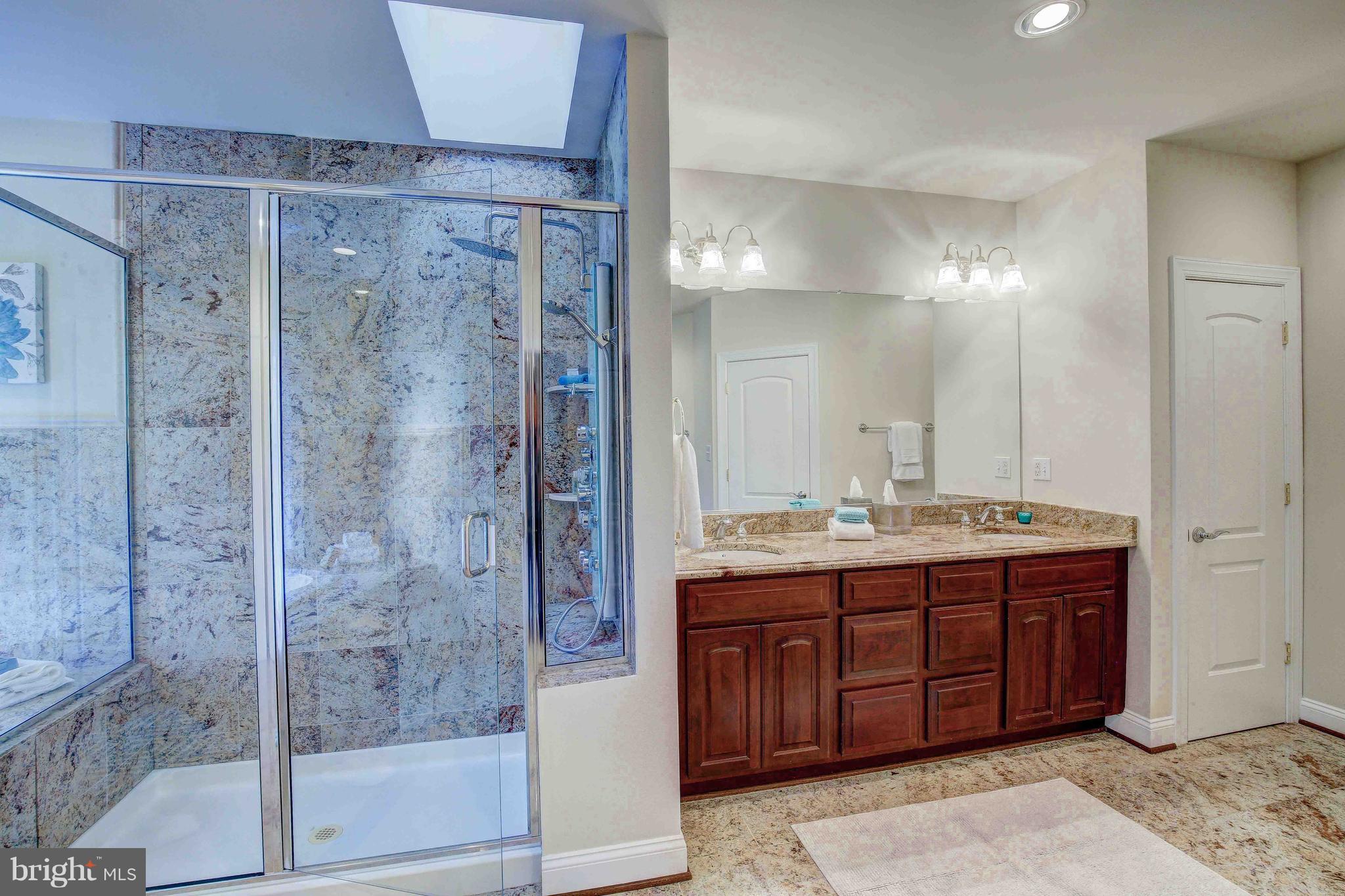 19120 Aquasco Road Brandywine, MD 20613 - Photo 39 of 63 Master Bath-Marble-Shower w Rain Showhead-Skylight