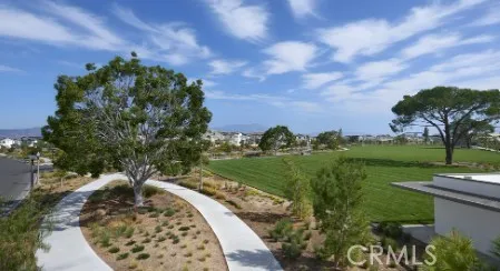 a view of a lake with a yard