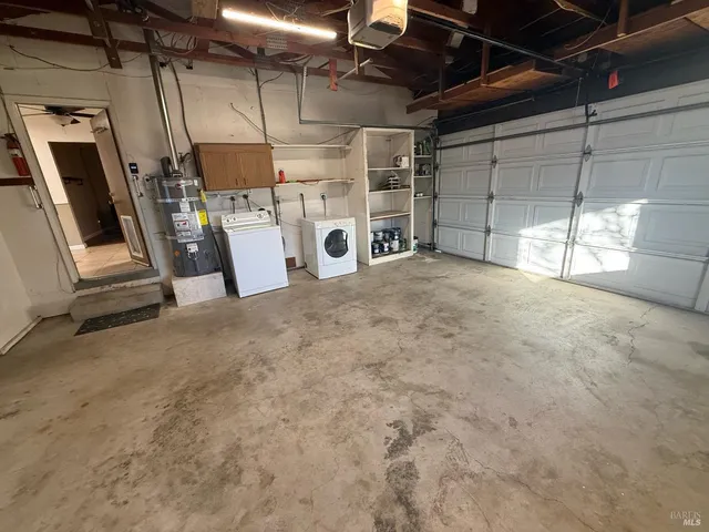 a view of a garage room
