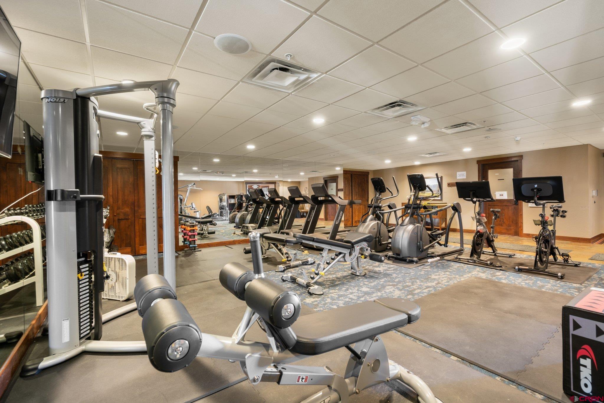 117 Needles Way, Unit 624 Durango, CO 81301 - Photo 22 of 32 a view of a room with gym equipment