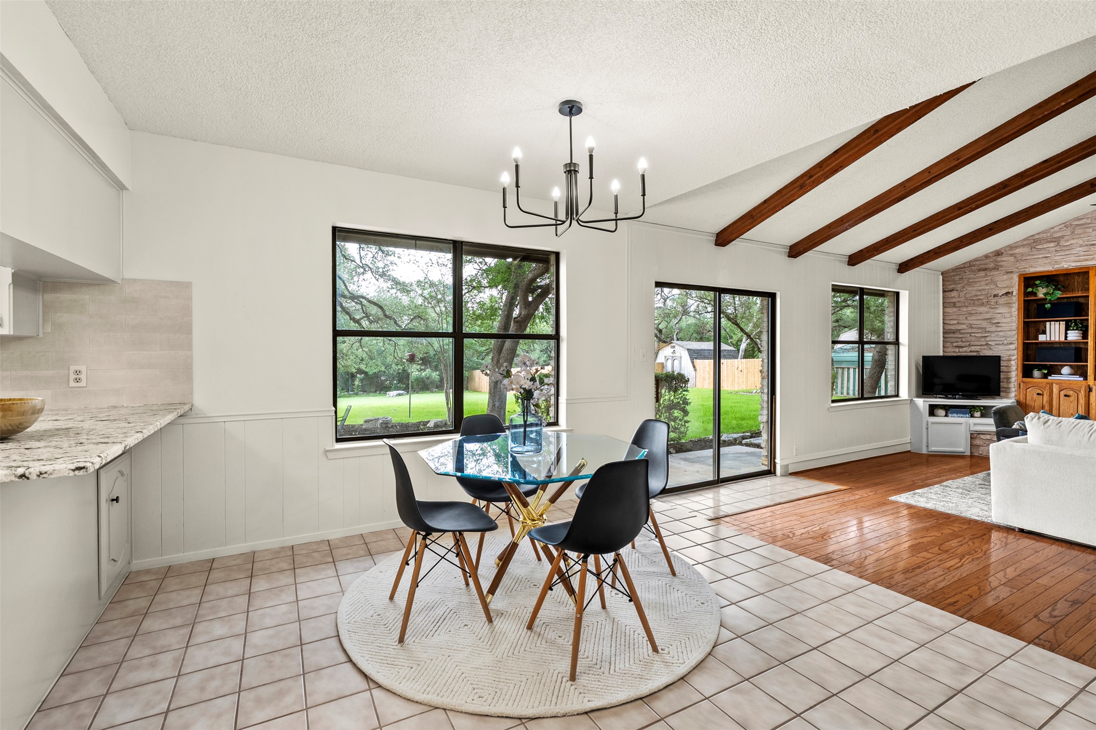 303 West Sequoia Spur Georgetown, TX 78628 - Photo 11 of 34 a view of a dining room with furniture window and outside view