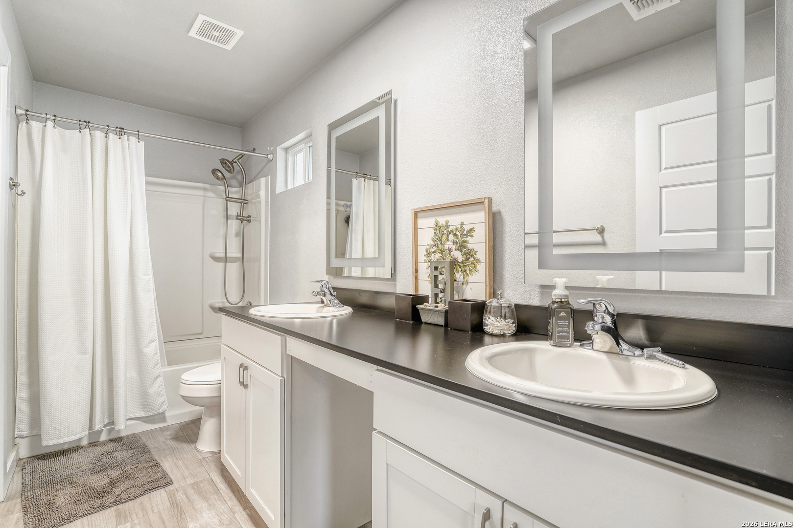 1209 Covered Wagon Spring Branch, TX 78070 - Photo 16 of 29 a bathroom with a sink and a mirror