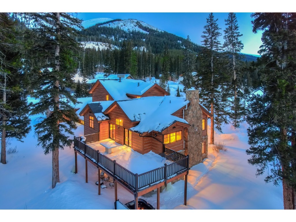 397 Whispering Pines Circle Blue River, CO 80424 - Photo 13 of 35 a backyard of a house with table and chairs