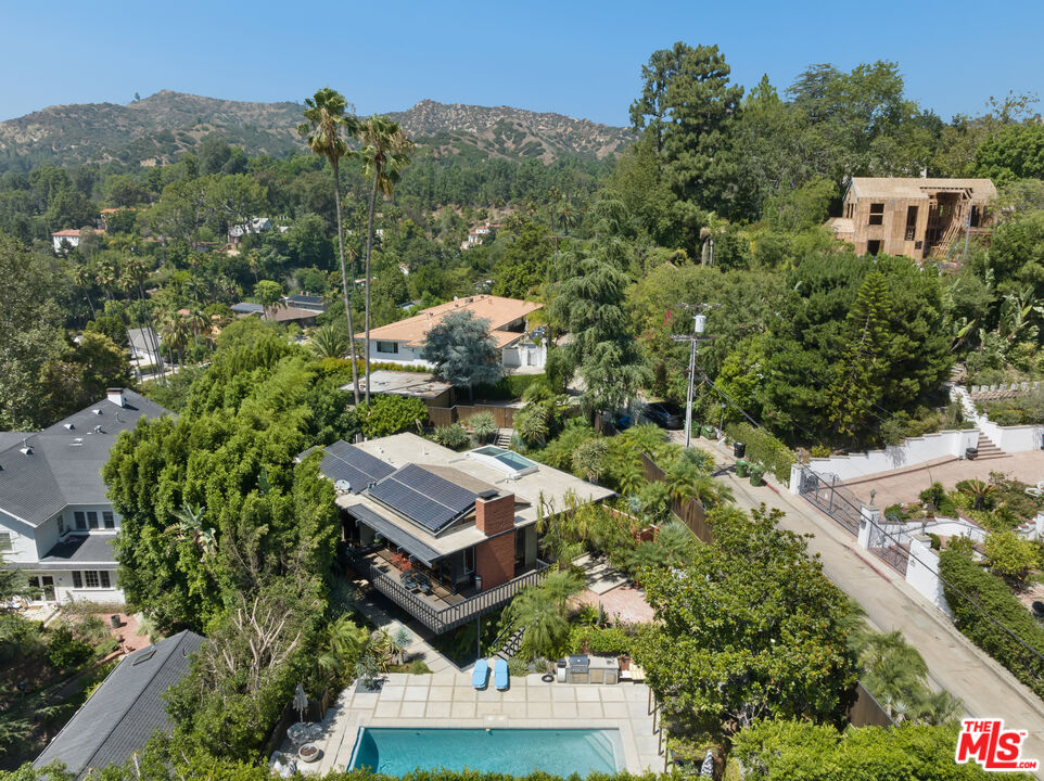 4520 Dundee Drive Los Angeles, CA 90027 - Photo 53 of 63 an aerial view of a house with a yard