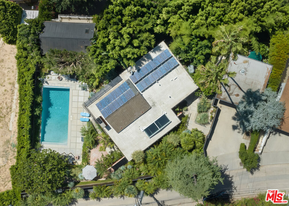 4520 Dundee Drive Los Angeles, CA 90027 - Photo 54 of 63 an aerial view of a house with a yard and trees