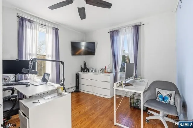 a bedroom with a bed and cabinets