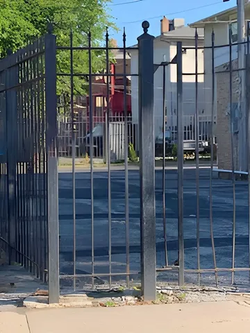 a view of a balcony with a potted plant and empty space
