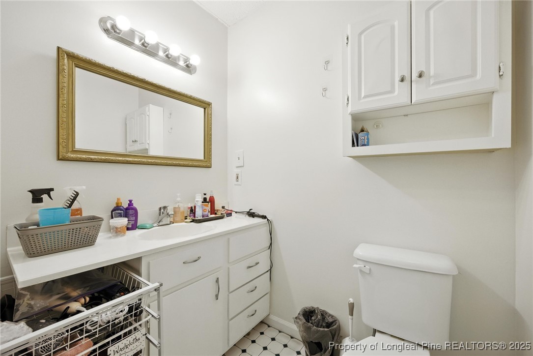 223 Broadwell Road St. Pauls, NC 28384 - Photo 11 of 28 a bathroom with a sink a vanity and a toilet