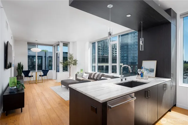 a view of an outdoor dining space with furniture