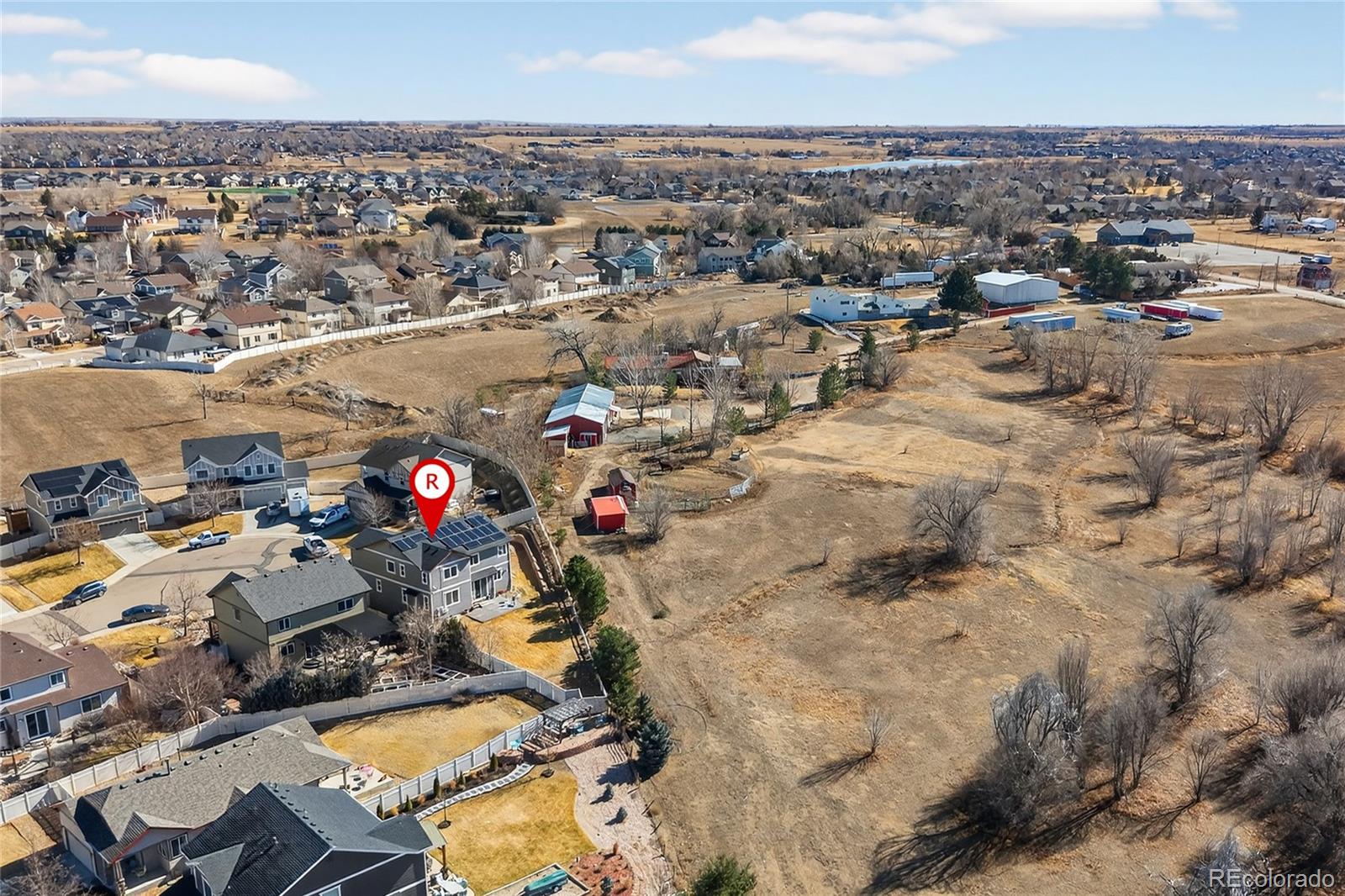 10180 Audrey Street Firestone, CO 80504 - Photo 44 of 46 an aerial view of a houses