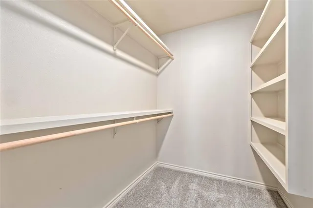 a view of small space with racks on the wall