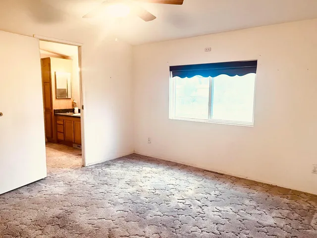 an empty room with a window