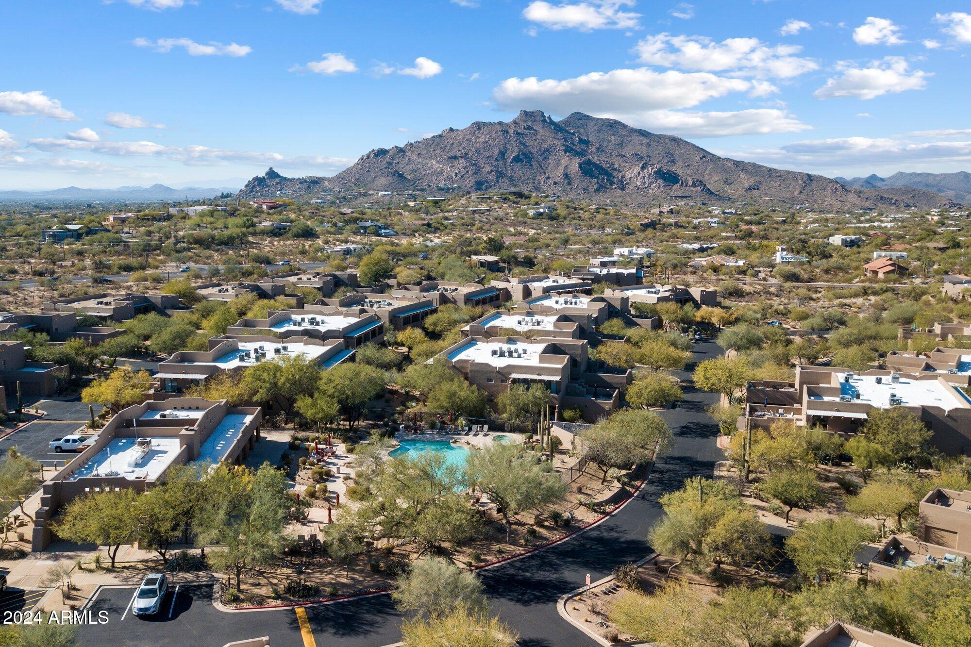 36601 North Mule Train Road, Unit B14 Carefree, AZ 85377 - Photo 60 of 67 Aerial Black Mountain views looking West