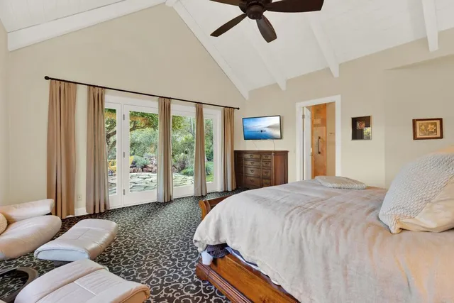 a living room with furniture and a couch