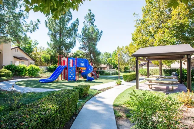 a view of outdoor space with garden and entertaining space