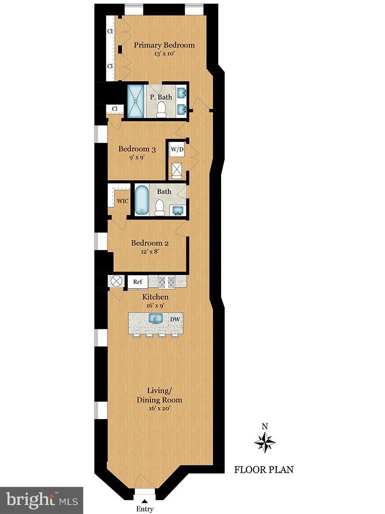 14 T Street Northeast, Unit 1 Washington, DC 20002 - Photo 28 of 28 Floorplan