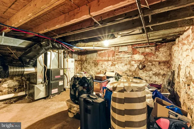 a view of a room with storage