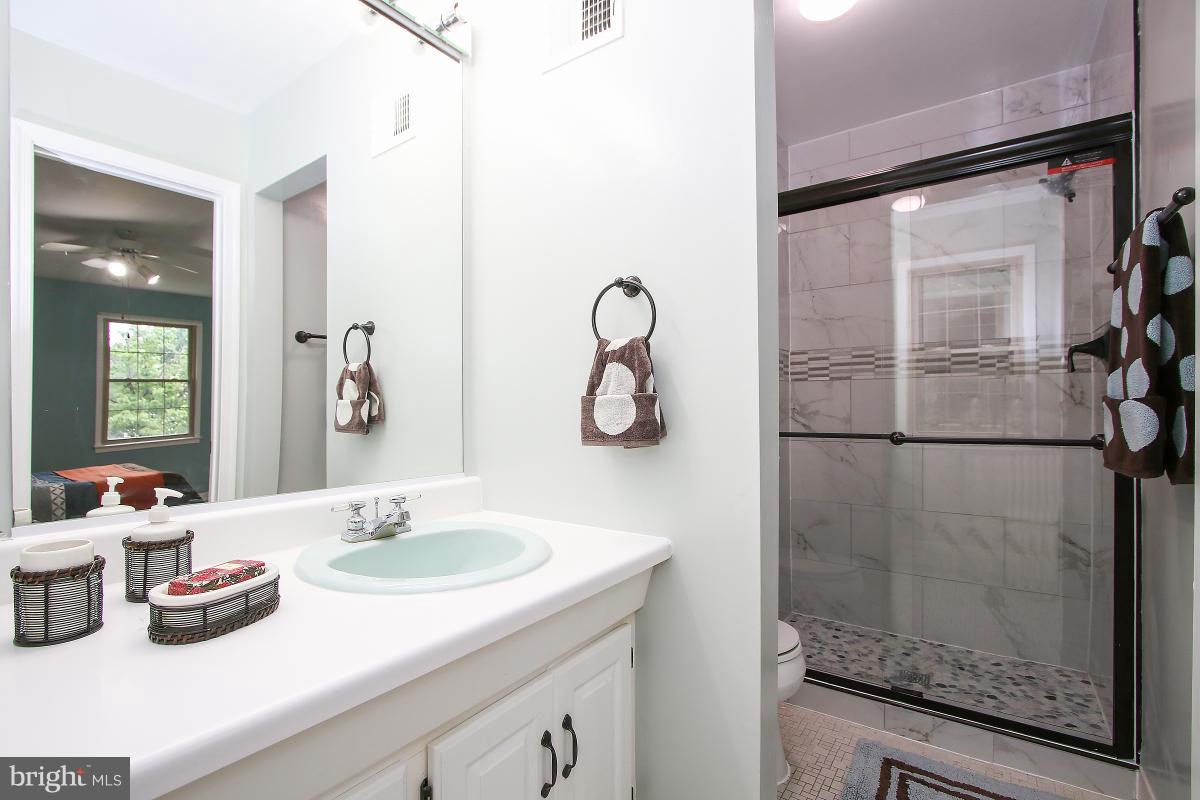 13121 Tamarack Road Silver Spring, MD 20904 - Photo 24 of 30 a bathroom with a shower sink and mirror
