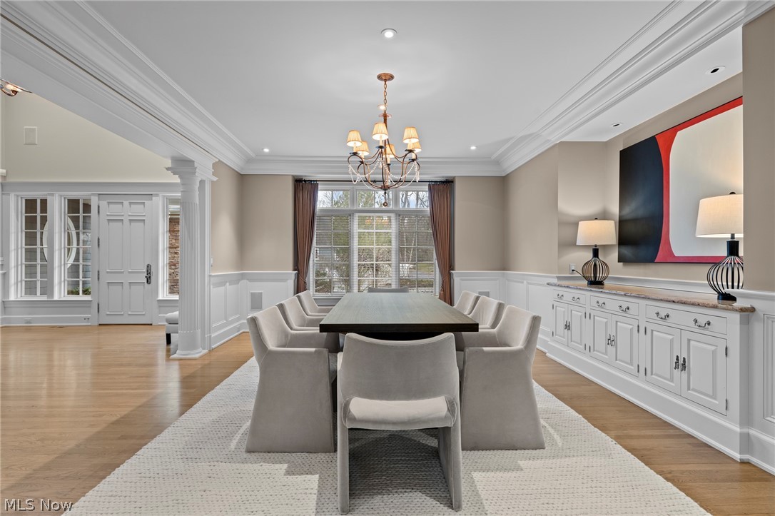 31900 Pinetree Road Pepper Pike, OH 44124 - Photo 18 of 43 The formal dining room is graciously sited off the foyer and built-ins, topped with granite, give the host a beautiful spot for displaying the next course.