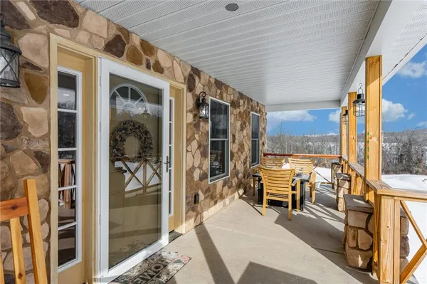 a view of a backyard of a house