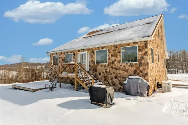 a view of a building with a street