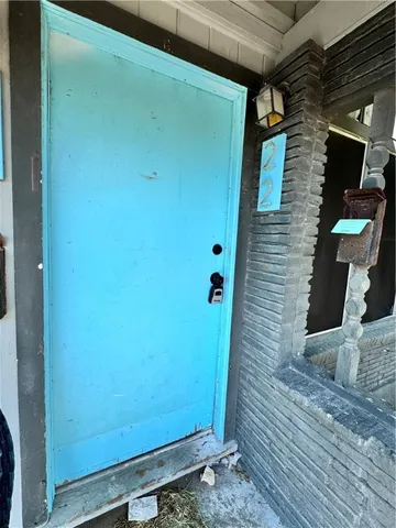 a view of front door