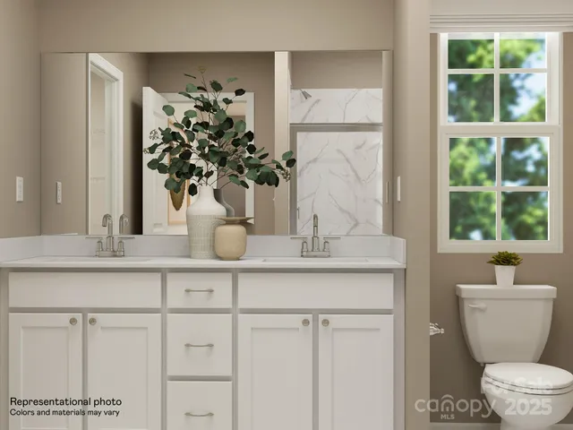 a view of a room with windows