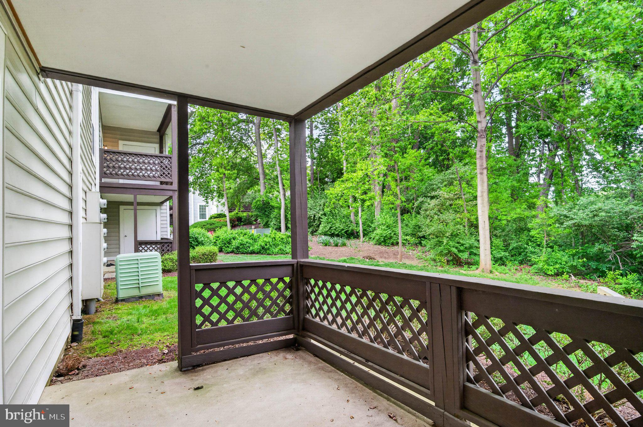 10146 Oakton Terrace Road, Unit 10146 Oakton, VA 22124 - Photo 24 of 25 Serene porch with lush greenery view.