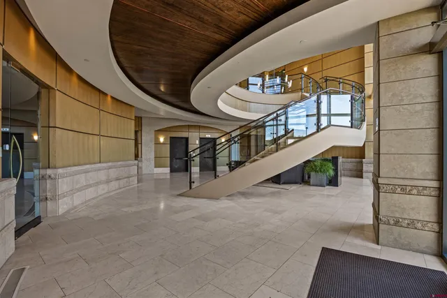 a view of an entryway with a house