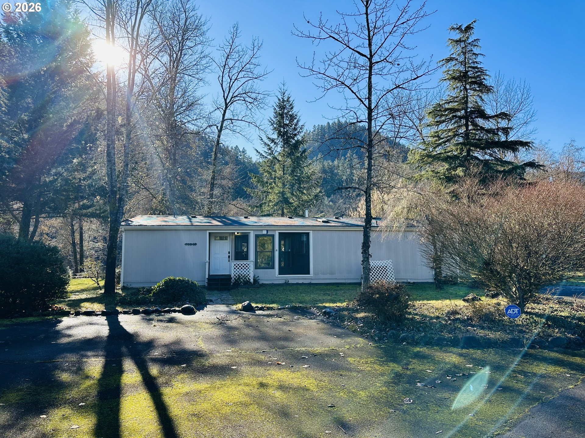 a backyard of a house