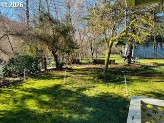 a view of swimming pool from a garden