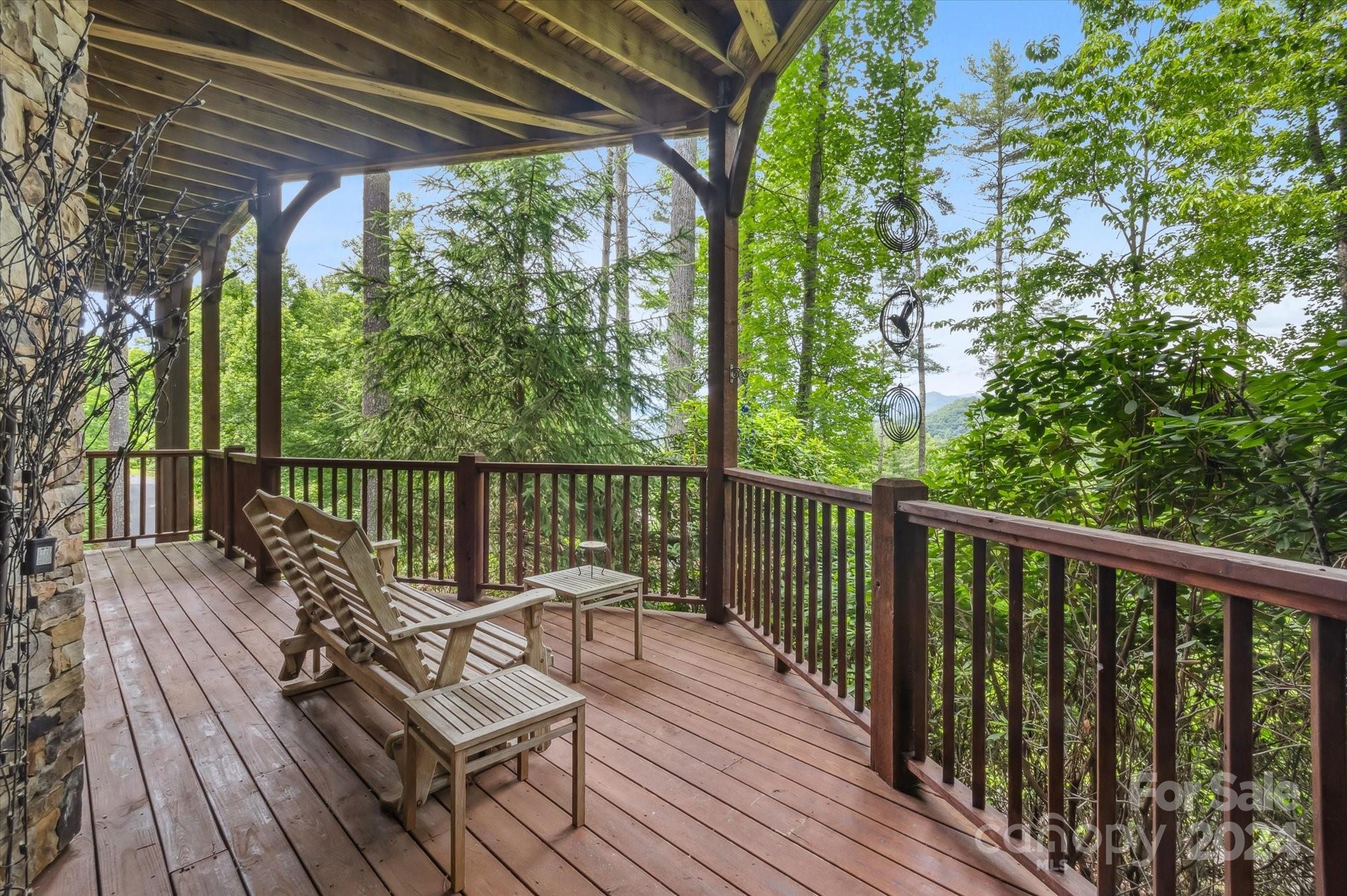 39 Elms Rest Cullowhee, NC 28723 - Photo 36 of 45 a view of a two chairs in the deck