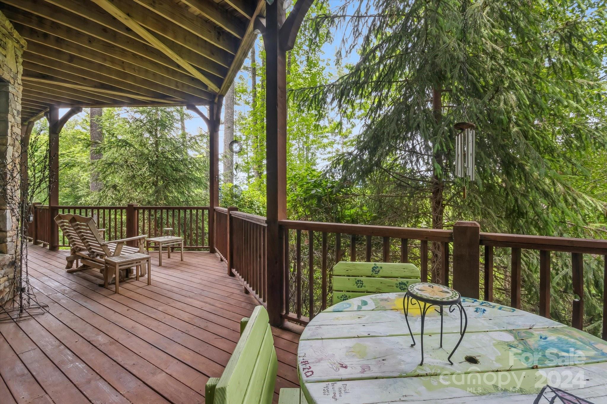 39 Elms Rest Cullowhee, NC 28723 - Photo 37 of 45 a view of balcony with wooden floor and chairs