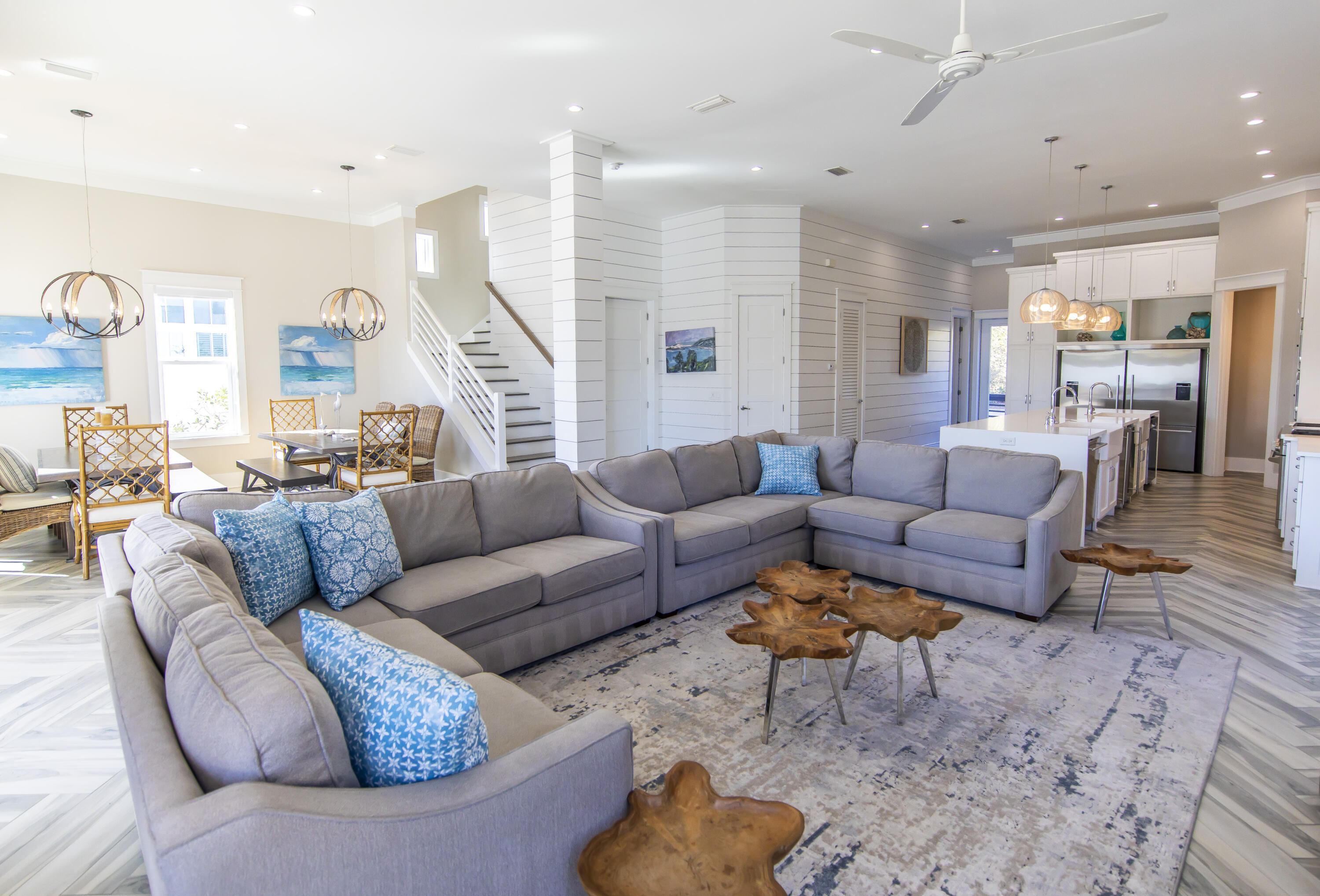 8947 East County Highway 30A Inlet Beach, FL 32461 - Photo 12 of 69 a living room with furniture wooden floor and a large window