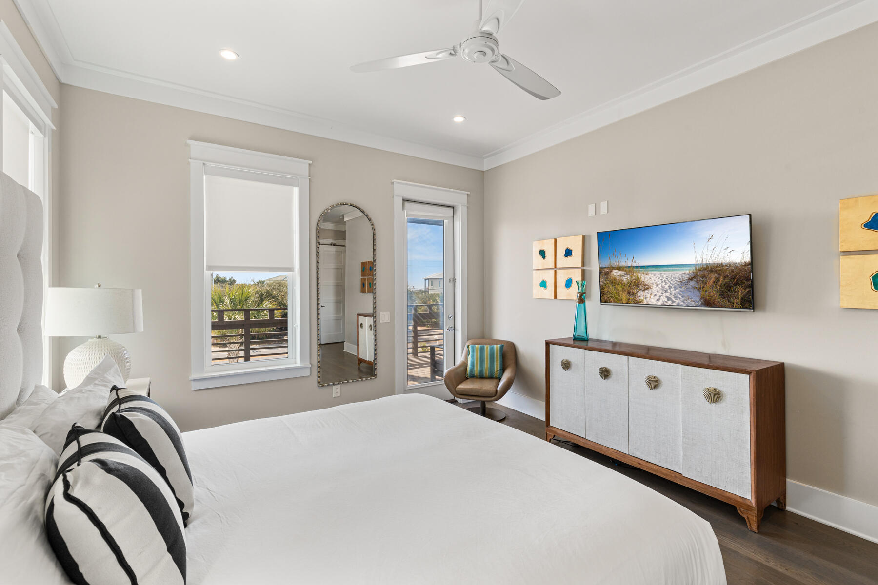 8947 East County Highway 30A Inlet Beach, FL 32461 - Photo 22 of 55 a bedroom with furniture and window