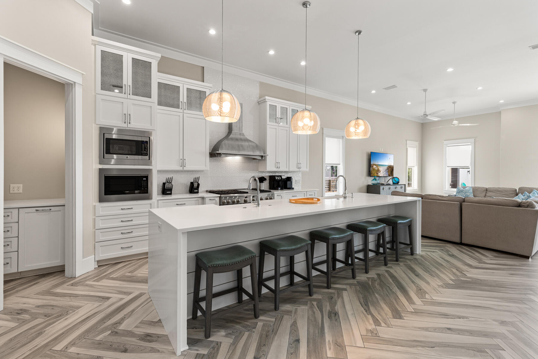 8947 East County Highway 30A Inlet Beach, FL 32461 - Photo 3 of 55 a large kitchen with a table and chairs in it