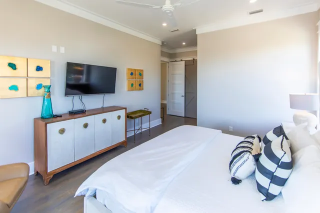 a bathroom with 2 sink and a mirror