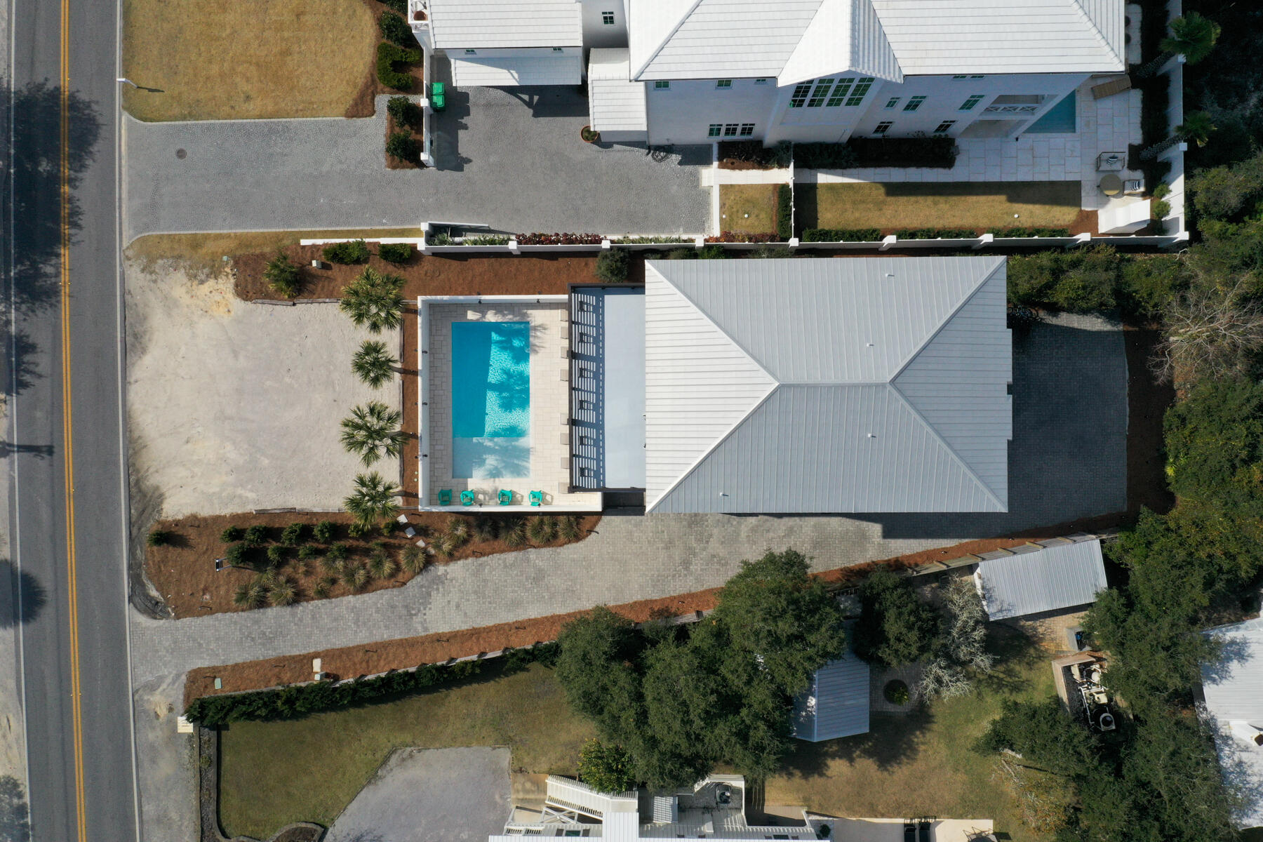8947 East County Highway 30A Inlet Beach, FL 32461 - Photo 53 of 55 an aerial view of a house with swimming pool