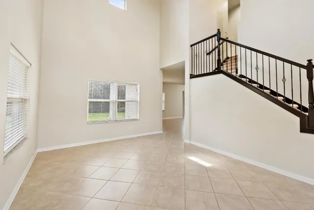 a view of an entryway with a window