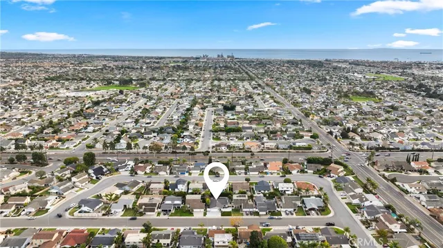 an aerial view of a city