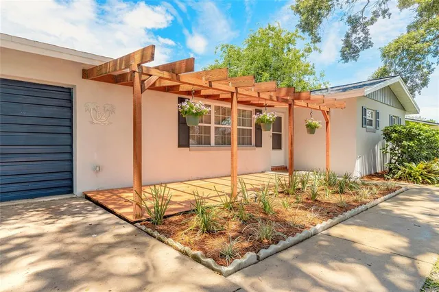 a backyard of a house