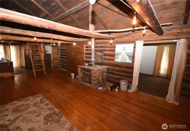 a view of a backyard