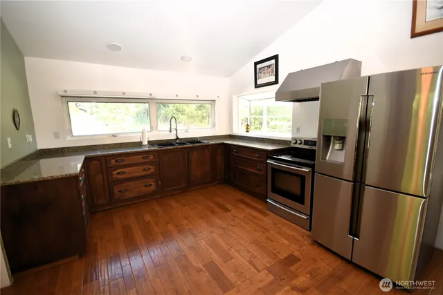 a room with furniture